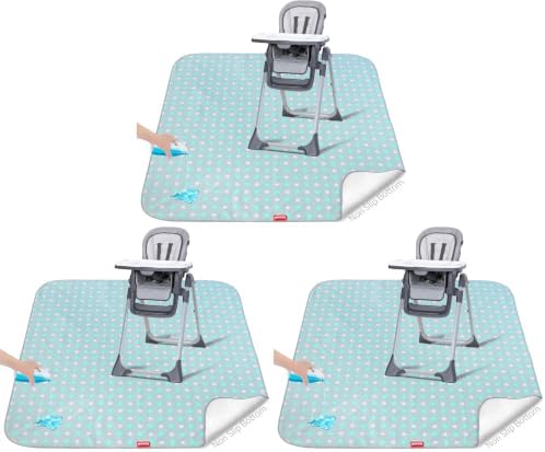 Splat Mat for Under High Chair Mat, 42x46 Inch, Mealtime Baby Splat Mat for by Moonsea