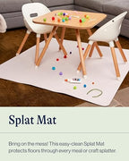 Lalo Splat Mat, Double-Sided Wipeable Baby High Chair Mat - Image 2