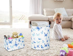 NTAOHAMPER Rectangular Blue Butterfly Storage Basket, baptism basket - Image 2