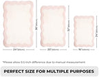 GRANNY SAYS Waved Pink Bathroom Rug, Cute Scalloped Bath Mat - Image 2