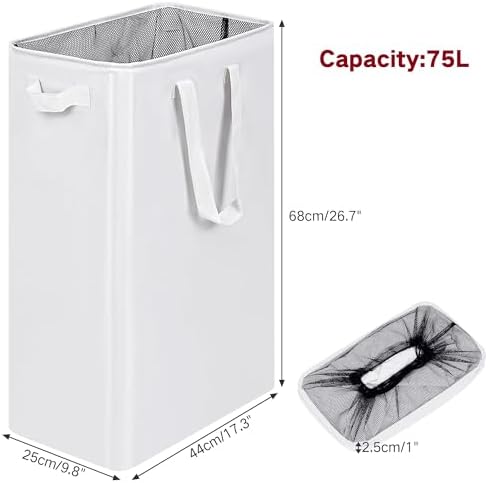 efluky Slim Laundry Basket, Narrow Laundry Hamper - Image 2
