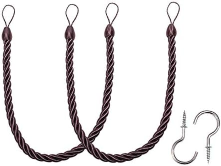 BEL AVENIR Curtain Tiebacks Ropes Tie-Backs, Handmade Holdbacks by BELAVENIR