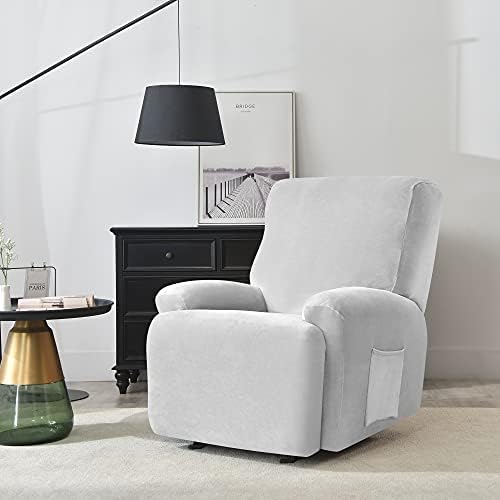 Stretch Recliner Covers, 4-Piece Ultra Soft Velvet Recliner Chair Slipcover - Image 2