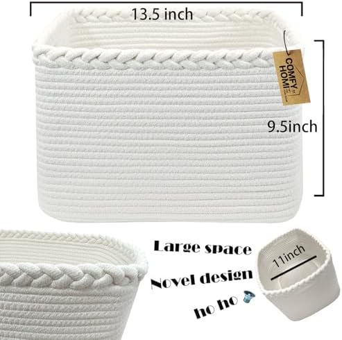COMFY-HOMI Cotton Rope Woven Basket - Image 4