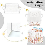 11.8" Wild Flower Storage Cube Organizer Set 3Pcs Clothes Storage Basket Bin - Image 7