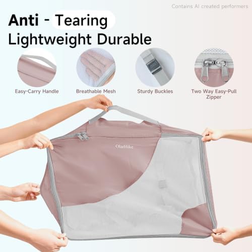 OlarHike 9 Set Packing Cubes for Travel, Gifts for Women Mom, Anti-Tearing - Image 4