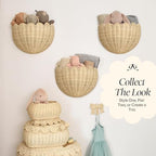 BEBE BASK Scalloped Wicker Wall Basket - Image 4