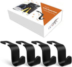 4-Pack Car Headrest Hooks Holds 55lbs Seat Storage Organizer by Amooca