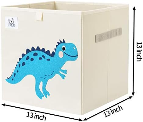13 Inch Animal Cube Storage Bins, Foldable Fabric Kids Toy Box & Toy Chest - Image 2