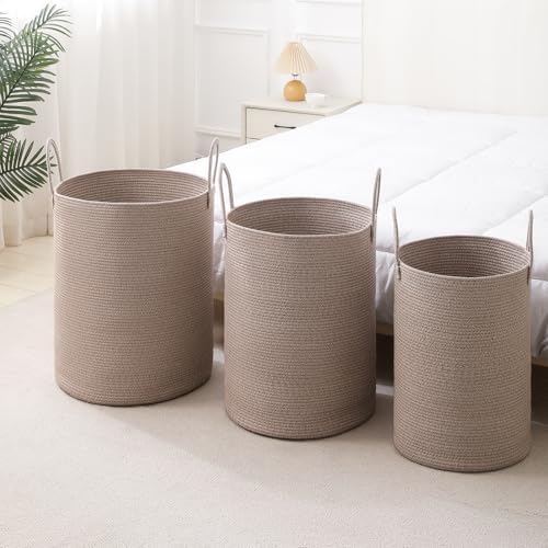 Laundry Basket Hamper Tall Rope Storage Woven - Image 4