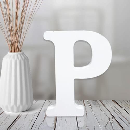 AOCEAN 4 Inch White Wood Letters Unfinished Wood Letter by AOCEAN