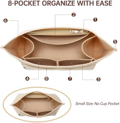 OPPOSHE Purse Organizer Insert for Longchamp Le Pliage, Premium Felt Long Champ - Image 4