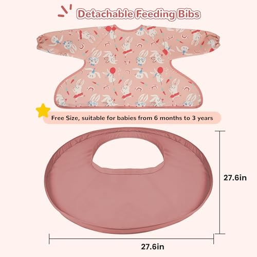 Food Catcher for Stokke Tripp Trapp High Chair, Coverall Baby Feeding Bib - Image 4