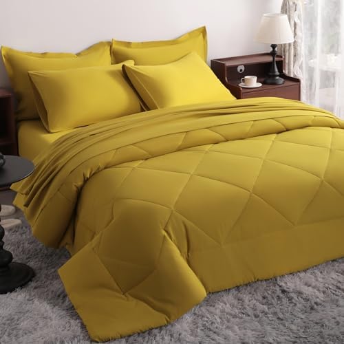 NTBAY King Microfiber Bed in a Bag, Comforter Set 7 Piece by NTBAY