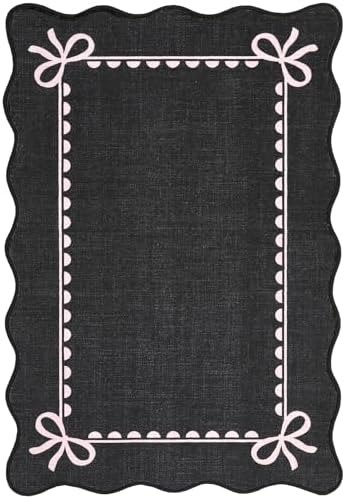 GarveeHome Scalloped Bow Rug 6x9 Washable Rug - Image 4