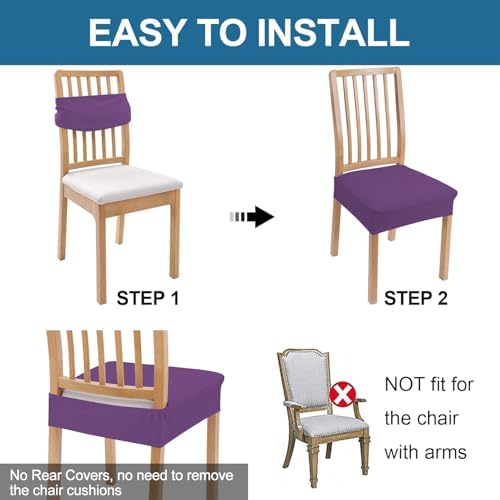 Smiry Waterproof Seat Covers for Dining Room Chairs - Image 5