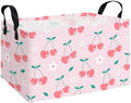 Rectangular Cherry Storage Basket Fabric Hamper by INGHUA
