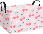Rectangular Cherry Storage Basket Fabric Hamper by INGHUA