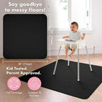 BapronBaby Minimalist Black Waterproof Splash Mat Catch All Floor Cover - Image 4