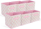 6 Pcs Pink Bow Cube Storage Bins 12.5 Inch Storage Basket - Image 7