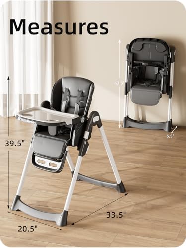Babilous Baby High Chair, Foldable Feeding Chair - Image 5