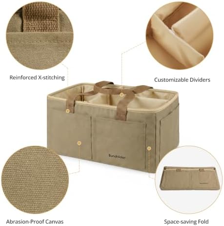 Large Canvas Baby Diaper Caddy Organizer - Image 3