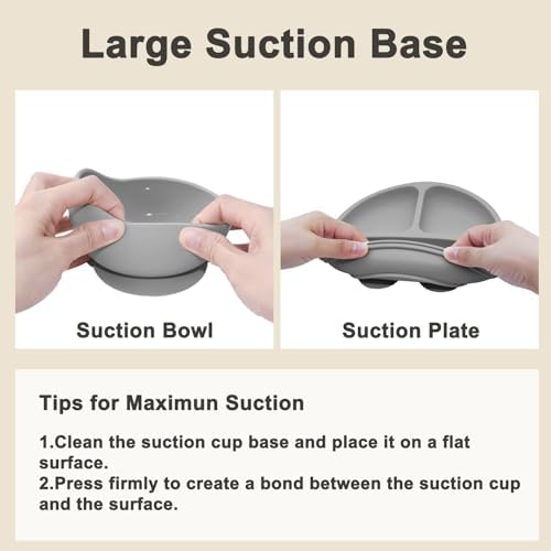 Silicone Baby Feeding Set | Baby Led Weaning Supplies Includes Suction Bowls - Image 5