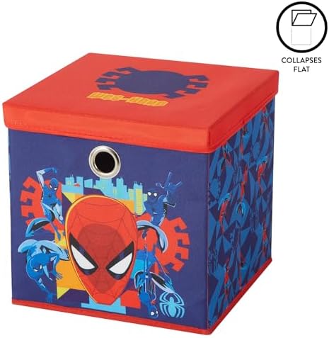 Idea Nuova Marvel Spiderman Collapsible Fabric Storage Cube, 10” Organizer Bin - Image 5