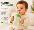 Silicone Baby Bottle with Handles, Anti-Colic Soft Nipple, BPA Free Infant - Image 3