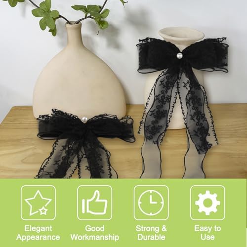 4Pcs Bow Curtain Tiebacks, Elegant Bow Butterfly Curtain Tiebacks - Image 3
