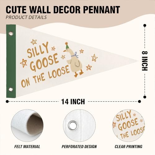 Silly Goose Pennant Banner Flags Nursery Toddler Wall Decor - Image 6