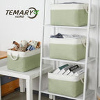 Temary Fabric Storage Baskets 4Pack Storage Bins Decorative Basket - Image 5