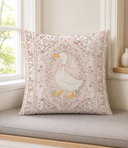 White Goose Pillow Cover 18x18 - Image 2