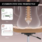 Drafting Chair with Back Support, Tall Desk Rolling Stool - Image 4