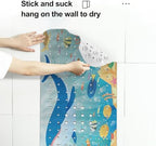 LNOND Bath Mat for Tub for Kids, Whales and Fish Bathtub Mat, Kids Bath Mats - Image 4