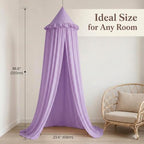 Bed Canopy for Girls, Princess Crib Canopy for Nursery, Dreamy Soft Hanging - Image 4
