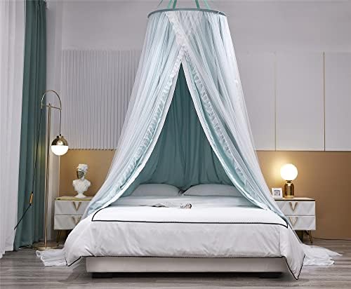 VETHIN Double Layer Princess Round Dome Canopy Bed Curtain - Image 4
