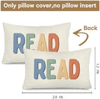 Boho Colorful Read 12x20 Pillow Cover - Image 3
