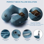 Keemall Inflatable Travel Neck Pillow, Cervical Support - Image 4