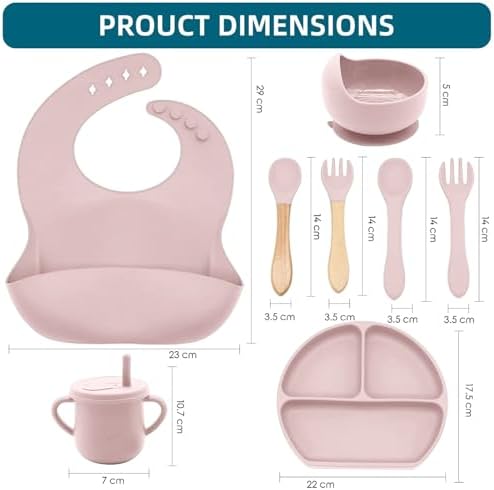 100% Silicone baby feeding set, BPA free Baby dishes set - Image 3