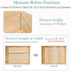 Vtopmart 6" Tall Upgrade Drawer Dividers, 12.8"-22.3" Expandable, 8 Pack - Image 2