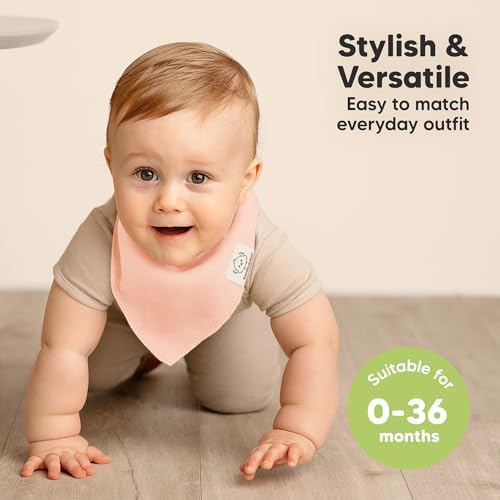 KeaBabies 8pk Organic Baby Bandana Bibs - Image 4