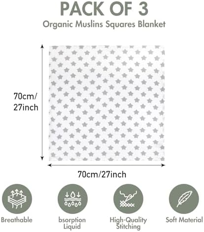 GLLQUEN BABY Receiving Blankets Muslin Swaddle Blanket - Image 4