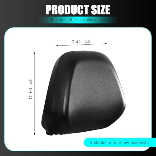 Shakas 2 PCS Cars Headrest Covers, Full Wrap-around Non-marking Fit - Image 2