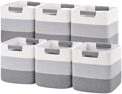 11 Inch Storage Cubes, 6 Pack Cube Storage Bins by Degeyoyo