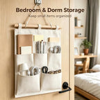 Over the Door Magazine Pockets, Closet Hanging Organizer Bag, 5 Pockets - Image 5