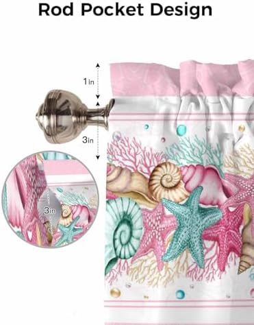 Vandarllin Coastal Beach Kitchen Curtains Valances - Image 7