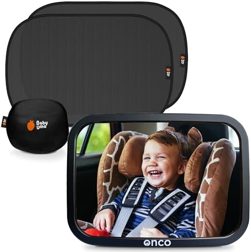 Onco Baby Car Mirror & Window Shade Bundle by Onco
