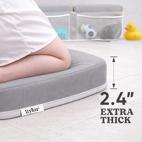 Rylor Premium Baby Bath Kneeler Mat & Elbow Rest Pad Set – Comfortable Bath - Image 2