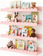 Shario Nursery Book Shelves, Scalloped Shelves, Wall Book Shelves by Welcome
